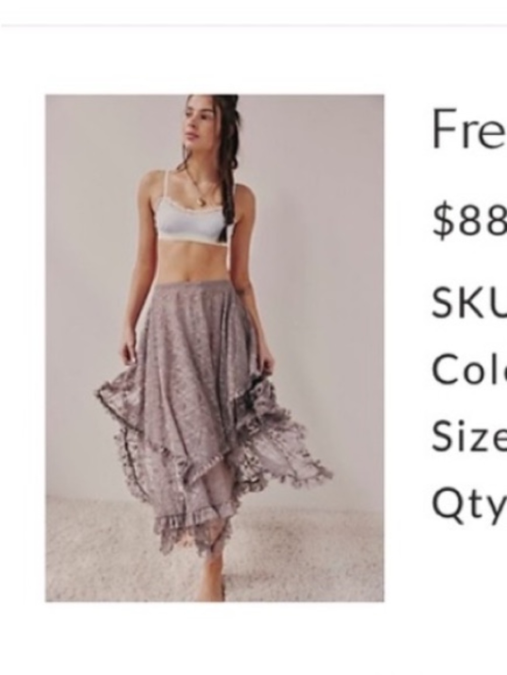 Free People French Courtship Half Slip
